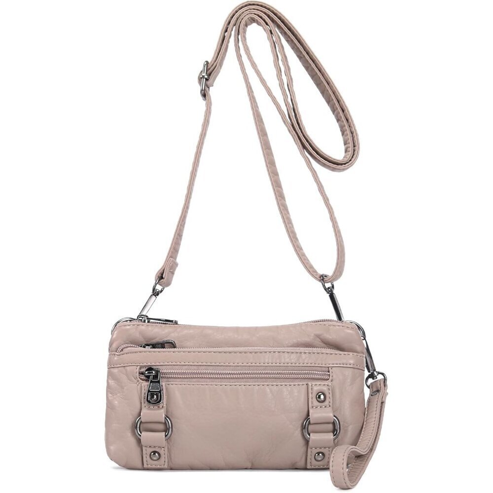 Small Crossbody Purse Plastic Leather Women Phone Bag Multiple Pockets